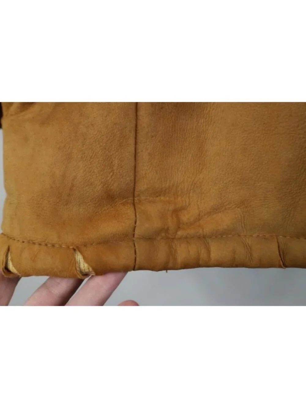 Vtg 60s 70s Streetwear Mens 42R Thrashed Suede Leather Lined Marlboro Man Jacket